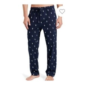 Polo Ralph Lauren Navy and White Over All Polo Print Pajama Pants Size 2X